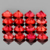 2.00 mm 20 pcs Round Machine Brilliant Cut Extreme Brilliancy Intense Orange Red Sapphire Natural {Flawless-VVS1}--AAA Grade