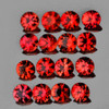 2.00 mm 20 pcs Round Machine Brilliant Cut Extreme Brilliancy Intense Orange Red Sapphire Natural {Flawless-VVS1}--AAA Grade