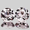 5.00 mm 2 pcs Round Machine Brilliant Cut Extreme Brilliancy Natural Light Pink Morganite { Flawless-VVS }