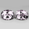 7x5 mm 2 pcs Oval Machine Brilliant Cut Extreme Brilliancy Natural Light Pink Morganite { Flawless-VVS }