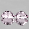 7x5 mm 2 pcs Oval Machine Brilliant Cut Extreme Brilliancy Natural Light Pink Morganite { Flawless-VVS }