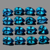 3x2 mm 40  pcs Pear Brilliant Cut AAA Fire AAA London Blue Topaz Natural {Flawless-VVS1}