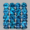 2.50 mm 30 pcs Round Brilliant Cut AAA Fire Intense London Blue Topaz Natural {Flawless-VVS1}