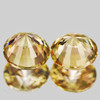5.70 mm 2 pcs Round Machine Cut Extreme Brilliancy Premium Champagne Zircon Natural {Flawless-VVS1}--AAA Grade