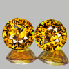 5.50 mm 2pcs Round Machine Cut Extreme Brilliancy Premium Imperial Golden Zircon Natural {Flawless-VVS1}--AAA Grade