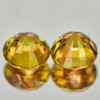 5.50 mm 2pcs Round Machine Cut Extreme Brilliancy Premium Imperial Golden Zircon Natural {Flawless-VVS1}--AAA Grade