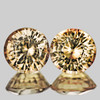 5.50 mm 2 pcs Round Machine Cut Extreme Brilliancy Natural Champagne Zircon {Flawless-VVS1}--AAA Grade