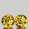 5.00 mm 2 pcs Round Machine Cut Extreme Brilliancy Natural Brilliant Yellow Zircon {Flawless-VVS1}--AAA Grade