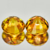 5.00 mm 2 pcs Round Machine Cut Extreme Brilliancy Natural Brilliant Golden Yellow Zircon {Flawless-VVS1}--AAA Grade