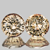 5.00 mm 2 pcs Round Machine Cut Extreme Brilliancy Natural Champagne Zircon {Flawless-VVS1}--AAA Grade