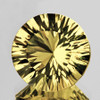 11.00 mm { 4.62 cts} Round Concave Cut Extreme Brilliancy Natural Golden Yellow Citrine (Flawless-VVS1}--AAA Grade