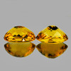 16x12 mm 2 pcs { 15.19 cts } Oval Brilliant Cut AAA Fire Intense Golden Yellow Citrine Natural {Flawless-VVS1}