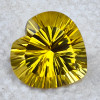 16.00 mm { 12.26 cts } Heart Concave Cut Extreme Brilliancy Intense Golden Yellow Citrine Natural {Flawless-VVS1}--AAA Grade