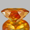 7.5x5.5 mm { 1.38 cts } Oval Brilliant Cut Extreme Brilliancy Natural Orange Yellow Sphalerite Natural {VVS}--AAA Grade