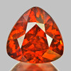 6.00 mm { 1.11 cts } Trillion Brilliant Cut Extreme Brilliancy Intense Deep Orange Sphalerite Natural {VVS}--AAA Grade