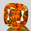 6.00 mm { 1.40 cts } Cushion Brilliant Cut Extreme Brilliancy Premium Orange Sphalerite Natural {Flawless-VVS}--Premium Grade
