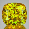 6.00 mm { 1.35 cts } Cushion Brilliant Cut Extreme Brilliancy Premium Canary Yellow Sphalerite Natural {VVS}--Premium Grade