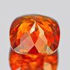 6.00 mm { 1.23 cts } Cushion Brilliant Cut Extreme Brilliancy Premium Hot Orange Sphalerite Natural {VVS}--Premium Grade
