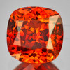 6.00 mm { 1.23 cts } Cushion Brilliant Cut Extreme Brilliancy Premium Hot Orange Sphalerite Natural {VVS}--Premium Grade
