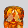 5.50 mm { 1.03 cts } Cushion Brilliant Cut Extreme Brilliancy Premium Golden Orange Sphalerite Natural {Flawless-VVS}--Premium Grade