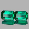 5x3 mm 2 pcs Octagon Emerald Cut Best AAA Fire Premium Blue Green Emerald Natural (VVS)--AAA Grade