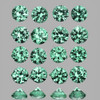 2.20 mm 25 pcs { 1.11 cts } Round Brilliant Cut AAA Fire AAA Blue Green Emerald Natural { VVS } --AAA Grade