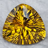 18.50 mm { 19.86 cts } Trillion Concave Cut Extreme Brilliancy Intense Golden Yellow Citrine Natural {Flawless-VVS1}--AAA Grade