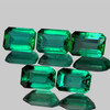 5x3 mm 5 pcs { 1.25 cts } Octagon Emerald Cut AAA Fire Intense Blue Green Emerald Natural