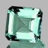 6.50 mm { 1.28 cts } Octagon Emerald Cut AAA Neon Natural Blue Green Emerald { Flawless-VVS }--AAA Grade