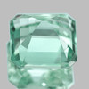 6.50 mm { 1.28 cts } Octagon Emerald Cut AAA Neon Natural Blue Green Emerald { Flawless-VVS }--AAA Grade