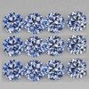 2.50 mm 12 pcs Round Machine Brilliant Cut Extreme Brilliancy Natural Ceylon Blue Sapphire {Flawless-VVS}