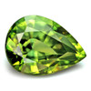 7x5 mm { 0.92 cts } Pear AAA Fire AAA Parti Green Australia Sapphire Natural {Flawless-VVS}--AAA Grade