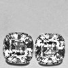 3.70 mm 2 pcs Cushion Extreme Brilliancy Natural Titanium Sapphire Madagascar {Flawless-VVS}--AAA Grade