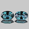 6x4 mm 2 pcs { 1.25 cts} Oval AAA Fire AAA Teal Blue Sapphire {Flawless-VVS}--AAA Grade