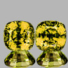 3.70 mm 2 pcs Cushion AAA Fire Intense Yellow Sapphire Madagascar Natural {Flawless-VVS1}--AAA Grade