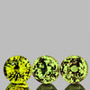 4.30 mm 3 pcs { 1.50 cts } Round Cut AAA Fire Natural Mix Canary Australia Sapphire {Flawless-VVS}--AAA Grade