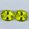 14x12 mm 2pcs { 16.50 cts } Oval Brilliant Cut Best AAA Fire Intense Green Gold Lemon Quartz Natural {Flawless-VVS}--AAA Grade