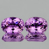 8x6 mm 2 pcs { 4.43 cts} Oval Brilliant Cut Extreme Brilliancy Intense AAA Pink Kunzite Natural  (Flawless-VVS)--AAA Grade