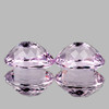 9x7 mm 2 pcs { 6.23 cts} Oval Brilliant Cut AAA Fire Natural Pink Kunzite (Flawless-VVS)