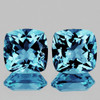 8.00 mm 2 pcs Cushion Brilliant Cut AAA Fire AAA Sky Blue Topaz Natural {Flawless-VVS1}