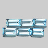 5x2.5 mm 6 pcs Baguette Machine Cut AAA Fire Natural Blue Aquamarine {Flawless-VVS}