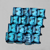 1.80 mm 44 pcs { 2.01 cts } Square Emerald Cut AAA Fire Top London Blue Topaz Natural {Flawless-VVS1}