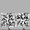 2.20 mm 2 pcs Square Princess Cut Extreme Brilliancy Natural White Diamond Color D-F { VVS }--AAA Grade
