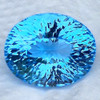 20x16 mm { 30.81 cts } Oval Concave Cut Extreme Brilliancy Natural Swiss Blue Topaz {Flawless-VVS}--AAA Grade