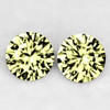 3.20 mm 2 pcs Round  Brilliant Cut Extreme Brilliancy Natural Canary Yellow Diamond {Flawless-VVS }--AAA Grade