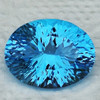 20x16 mm { 26.74 cts } Oval Concave Cut Extreme Brilliancy Natural Swiss Blue Topaz {Flawless-VVS}--AAA Grade