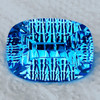 27x20 mm { 55.45 cts} Cushion Concave Cut Extreme Brilliancy Natural AAA Swiss Blue Topaz {Flawless-VVS}--AAA Grade