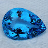 29x21 mm { 50.33 cts} Pear Brilliant Cut Best Sparkling Intense Swiss Blue Topaz Natural {Flawless-VVS}--AAA Grade