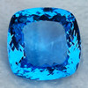 23.50 mm { 74.55 cts } Cushion Brilliant Cut Extreme Brilliancy Intense Swiss Blue Topaz Natural {Flawless-VVS}--AAA Grade