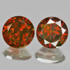 1.90 mm 2 pcs Round Brilliant Cut Natural Cognac Orange Diamond